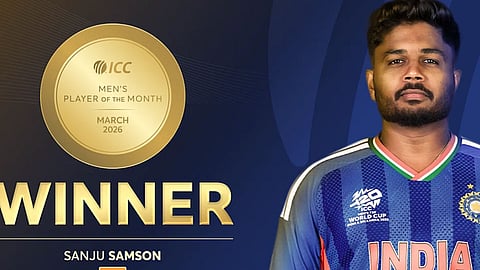 ICC | மார்ச் மாத சிறந்த வீரர் விருது வென்றார் சஞ்சு சாம்சன்