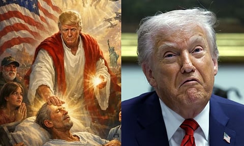 ஆள விடுங்க சாமி.. இயேசுவாக தன்னை சித்தரித்த படத்தை நீக்கிய டிரம்ப் - கொடுத்த விளக்கம் தான் ஹைலைட்!