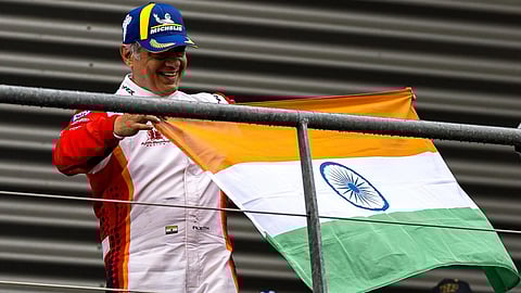 Ajith Kumar | பெல்ஜியத்தில் பறந்த இந்திய தேசிய கொடி... சவாலான பந்தயத்தில் சம்பவம் செய்த அஜித் குமார்