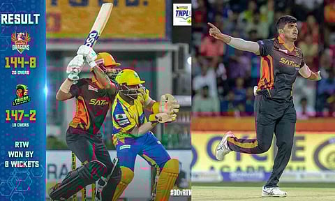 நிதிஷ் ராஜகோபால், ஆதித்ய கணேஷ் அதிரடி: திண்டுக்கல் அணியை வீழ்த்தியது திருச்சி வாரியர்ஸ்