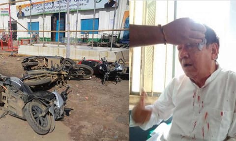 திரிபுராவில் காங்கிரஸ் பாஜக மோதல், பிரஜித் சின்ஹா