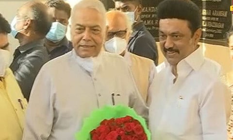 ஜனாதிபதி தேர்தல்- தமிழக முதல்வர் மு.க.ஸ்டாலினை சந்தித்து ஆதரவு கோரினார் யஷ்வந்த் சின்கா