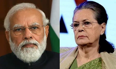 நரேந்திர மோடி சோனியா காந்தி