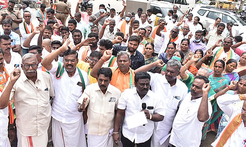 பாரதிய ஜனதா கட்சியினர் ஆர்ப்பாட்டம்