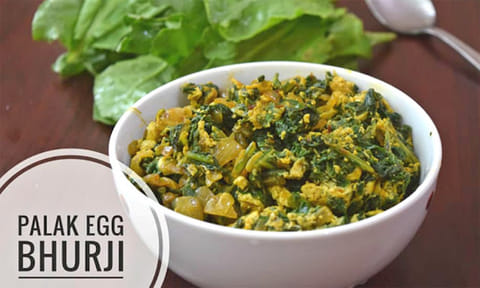 பாலக்கீரை முட்டை புர்ஜி
