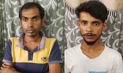 கைது செய்யப்பட்ட சஞ்சித் தாகூர் மற்றும் சுதிர் குமார்.