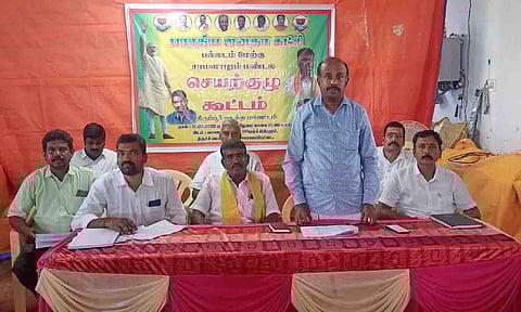  பா.ஜ.க. செயற்குழு கூட்டம் நடைபெற்ற காட்சி.