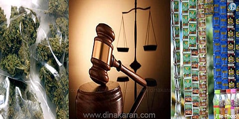 கடலூர் மாவட்டத்தில் தடை செய்யப்பட்ட 9 கிலோ கஞ்சா- குட்கா பறிமுதல் 10 பேர் கைது