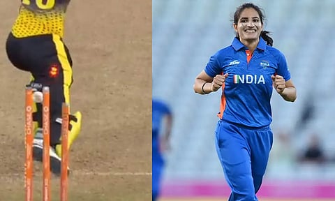 சுவிங் பவுலிங்கில் கலக்கும் லேடி புவனேஸ்வர்குமார்- வைரலாகும் வீடியோ