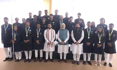 பிரதமர் மோடியுடன் காமன்வெல்த் விளையாட்டு வீரர்கள் சந்திப்பு