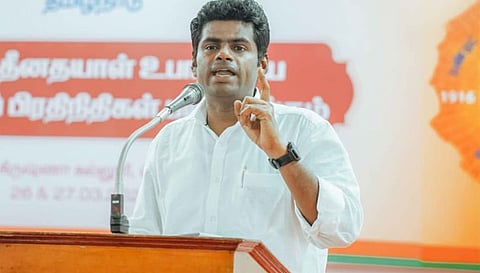 அமைச்சர் கார் மீது காலணி வீசியது தவறு- அண்ணாமலை