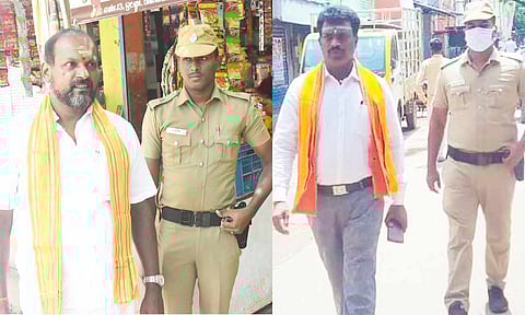 அகில பாரத இந்து மக்கள் இயக்க தலைவர் வி.எம்.சிவக்குமார், பாரத இந்து முன்னணி அமைப்பாளர் ஆர்.டி.பிரபு ஆகியோருக்கு போலீஸ் பாதுகாப்பு