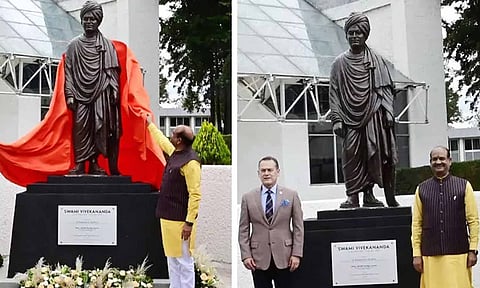 விவேகானந்தர் சிலையை திறந்து வைத்தார் சபாநாயகர் ஓம் பிர்லா