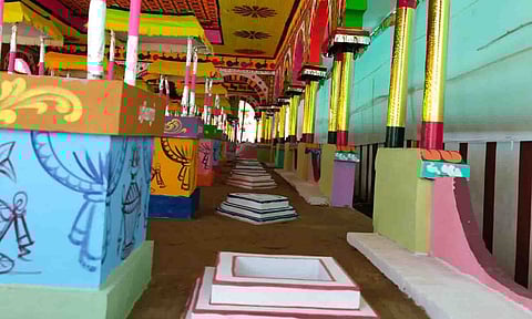 கோவிலில் அமைக்கப்பட்டுள்ள யாக சாலை.