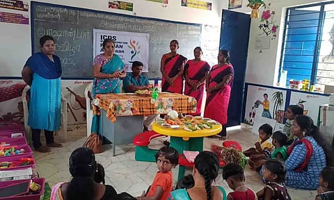 விழிப்புணர்வு நிகழ்ச்சி நடைபெற்ற காட்சி.