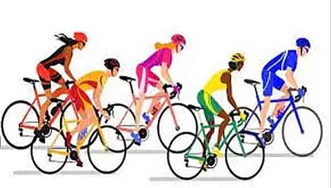 மாணவ-மாணவிகளுக்கு சைக்கிள் போட்டி