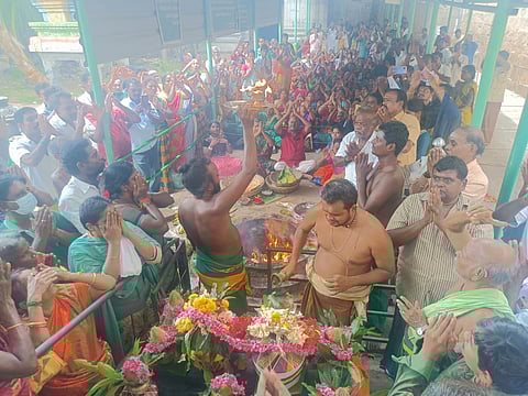 பெரம்பலூர் செட்டிகுளம் ஏகாம்பரேஸ்வரர் கோவிலில் குபேர பூஜை