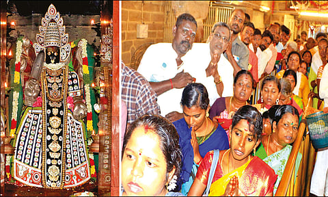 புன்னை நல்லூர் மாரியம்மனுக்கு ரத்னஅங்கி அலங்காரம்