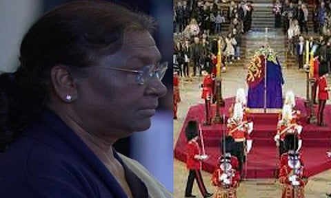 திரவுபதி முர்மு,ராணி எலிசபெத் உடல்