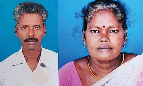 ஆற்காடு அருகே அறுந்து கிடந்த மின்கம்பியை மிதித்த கணவன்-மனைவி மின்சாரம் தாக்கி பலி
