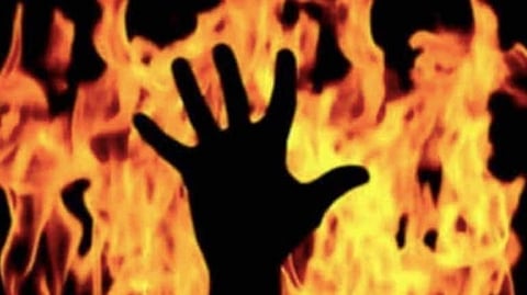 தீ விபத்தில் மூதாட்டி உடல் கருகி பலி
