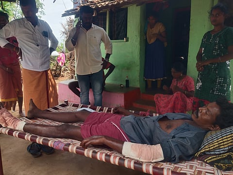 மேட்டுப்பாளையம் அருகே வாழைத்தோட்ட கொட்டகையை சேதப்படுத்திய காட்டு யானை