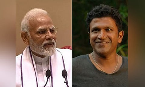 பிரதமர் மோடி, புனித் ராஜ்குமார் 