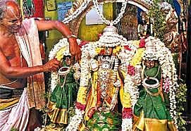 குன்னம் வரதராஜ பெருமாள் கோவிலில் திருக்கல்யாண நிகழ்ச்சி