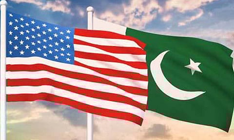 அமெரிக்கா, பாகிஸ்தான் கொடிகள்