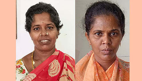 கஞ்சா, மது பாட்டிலுடன் 2 பெண்கள் கைது