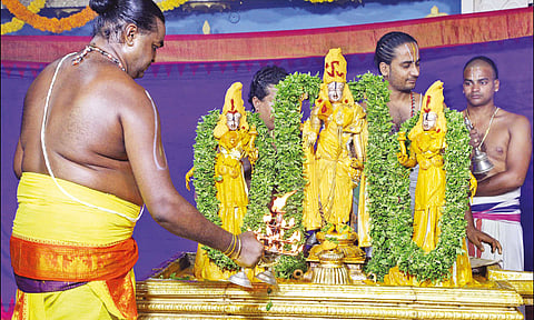 சீனிவாசமங்காபுரம் கல்யாண வெங்கடேஸ்வரர் கோவிலில் பவித்ரோற்சவம்