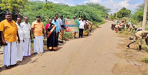 தூய்மை பணி நடைபெற்ற போது எடுத்த படம்.