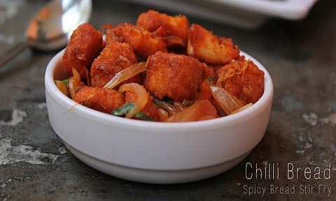 சூப்பரான மாலை நேர சிற்றுண்டி: சில்லி பிரெட்