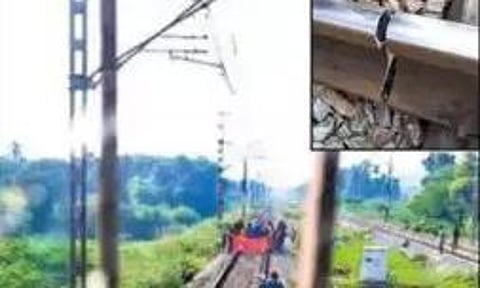 தண்டவாளத்தில் விரிசல்- சிவப்பு துணியை காட்டி ரெயிலை நிறுத்திய மாடு மேய்க்கும் தொழிலாளி