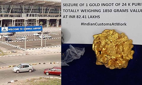 சென்னை விமானநிலையம், தங்கம் 