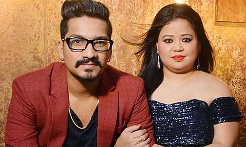 கணவருடன் நடிகை பாரதி சிங்