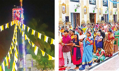 விளாங்குடி கிறிஸ்து அரசர் ஆலய கொடியேற்றம்