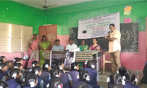 பாலக்கோடு அரசு பெண்கள் மேல்நிலை பள்ளியில் குறும்படம் மூலம் பன்நோக்கு திறன் மேம்பாட்டு பயிற்சி