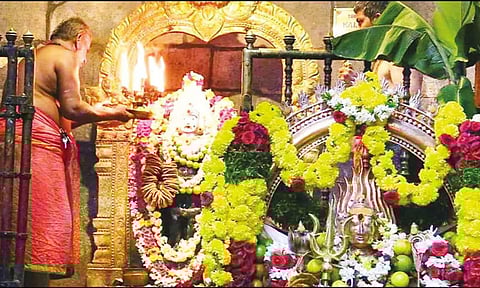 ஸ்ரீகாளஹஸ்தி சிவன் கோவிலில் கால பைரவருக்கு சிறப்பு அபிஷேக, ஆராதனை