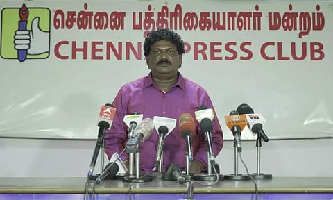 காவேரி கூக்குரல் இயக்கத்தின் மாநில கள ஒருங்கிணைப்பாளர் தமிழ்மாறன்