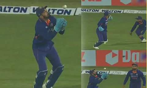 கேட்சை மிஸ் செய்த கே.எல்.ராகுல்