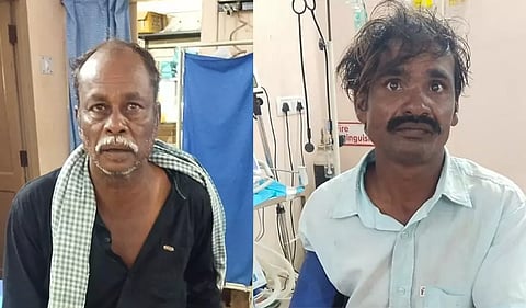 கண் பார்வை பாதிக்கப்பட்ட 2 பேரை படத்தில் காணலாம்.