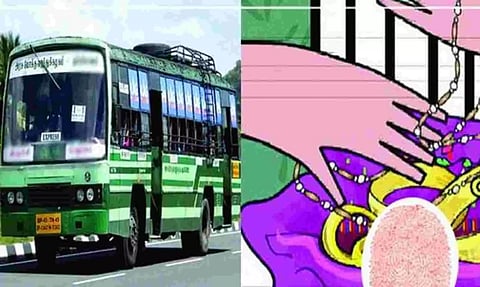 பஸ்சில் பெண்ணிடம் நகை திருட்டு