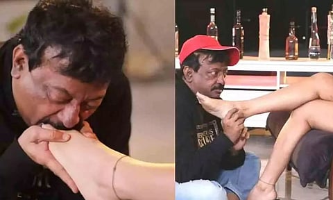 நடிகையின் காலில் முத்தமிடும் வீடியோவை பகிர்ந்த இயக்குனர்.. எல்லை மீறுவதாக கண்டிக்கும் ரசிகர்கள்