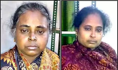 கைதான தாய்-மகள்.