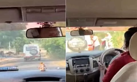 காரில் துரத்தும் போலீசார்