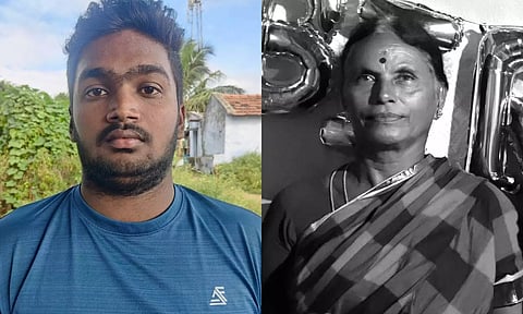 கைதான வசந்தகுமார், கொலை செய்யப்பட்ட சரோஜா.