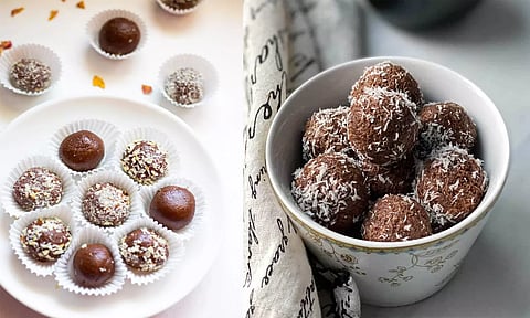 15 நிமிடத்தில் சத்தான சாக்லேட் பேரீச்சம் பழ லட்டு செய்யலாம்...