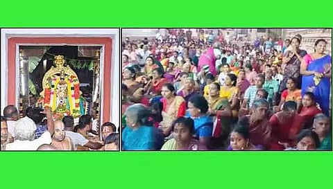 சொர்க்கவாசல் வழியே வந்த பெருமாளை பக்தர்கள் வழிபாடு செய்தனர்.