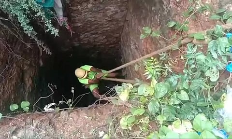 கிணற்றுக்குள் விழுந்த நாய்க்குட்டி மீட்பு